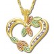 Genuine Channel Cut Diamond Heart Pendant -  by Landstrom's